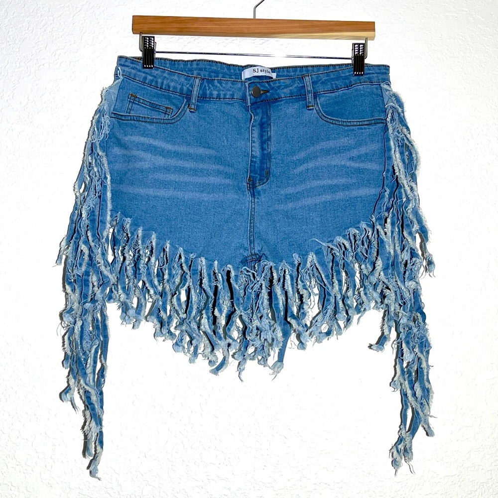 SJ style Fringe Jean Shorts